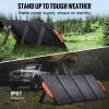 VEVOR Portable Monocrystalline Solar Panel, Monocrystallin120W Foldable e ETFE Solar Charger, 23% Efficiency Solar Panel with Type C, DC 18V