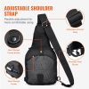 Tactical Sling Bag 10L Military Rover Shoulder Sling Backpack Black, for Men, Outdoor Military Rover Shoulder Sling Chest Pack MOLLE system
