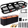 Trailer Hitch Cargo Carrier 500 Lbs,Heavy Duty Hitch Basket,Folding Cargo Carrier Hitch Mount Fits 2" Hitch Receiver with Waterproof Cargo Bag