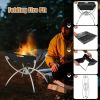 3-in-1 Camping Campfire Grill with Stainless Steel Grills Carrying Bag & Gloves