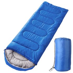 Camping Sleeping Bags for Adults Teens Moisture-Proof Hiking Sleep Bag with Carry Bag 32-50â„‰ for Spring Autumn Winter Seasons (Option: RoyalBlue)
